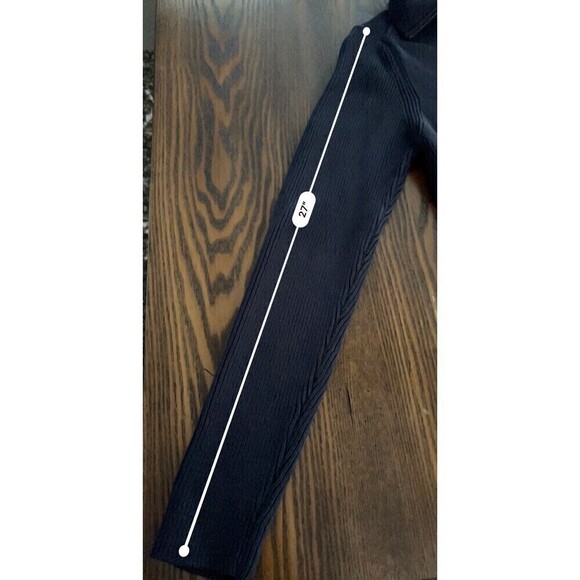 ZARA MAN Basic Sweater Jacket Men’s SZ XL Navy Blue Full Zip Cable Knit Cotton - Picture 15 of 16